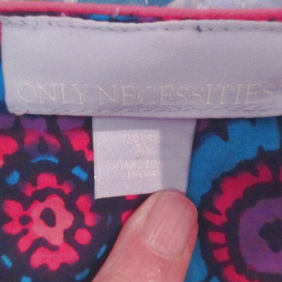 Only Necessities Maxi Dress Size 3X Pockets Artsy Patio Mumu Caftan Casual Boho - Picture 6 of 10